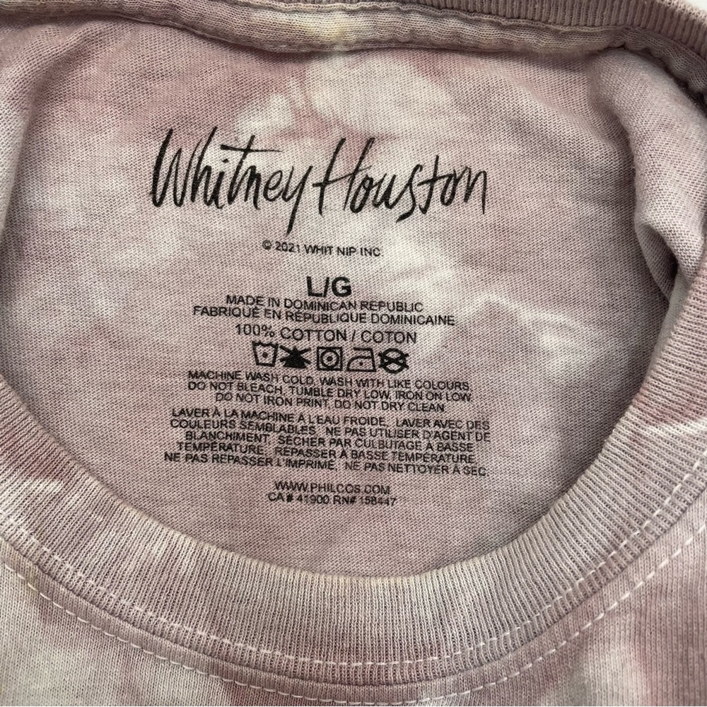 WHITNEY HOUSTON TIE DYED T SHIRT 2 SIDED SZ/Lg. - Picture 2 of 5